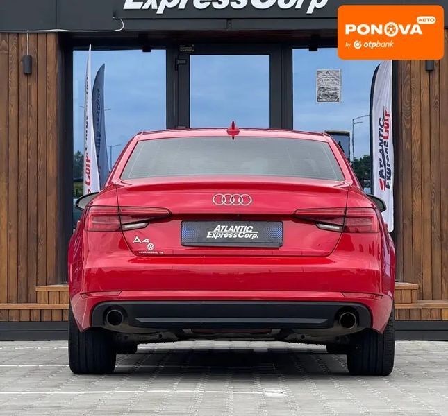 Audi A4, 2016 р., Бензин, 160 тис. км, Седан, Червоний, Київ AT-10420240 фото
