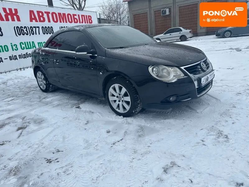 Volkswagen Eos, 2008 р., Бензин, 348 тис. км, Кабріолет, Чорний, Черкаси AT-10410024 фото