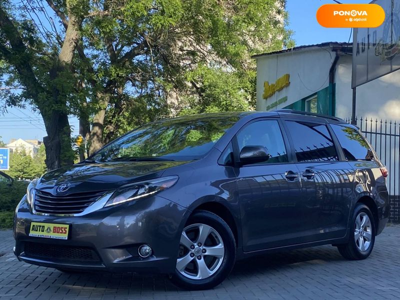 Toyota Sienna, 2017, Бензин, 3.46 л., 185 тис. км, Мінівен, Сірий, Миколаїв 48127 фото