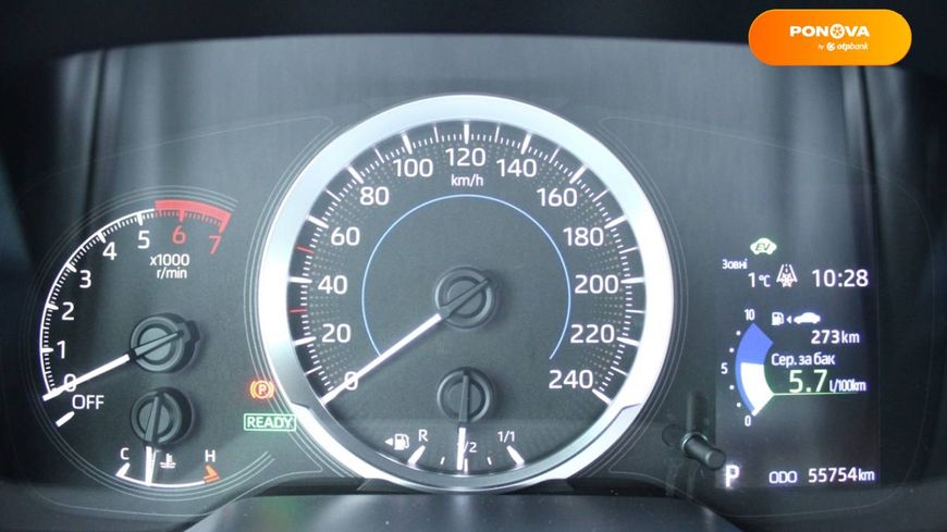 Toyota Corolla, 2019, Гібрид (HEV), 1.8 л., 55 тис. км, Седан, Сірий, Київ 20121 фото