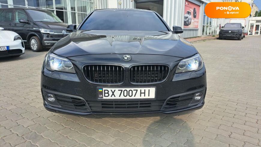 BMW 5 Series, 2015, Дизель, 2 л., 280 тис. км, Седан, Чорний, Хмельницький 111009 фото