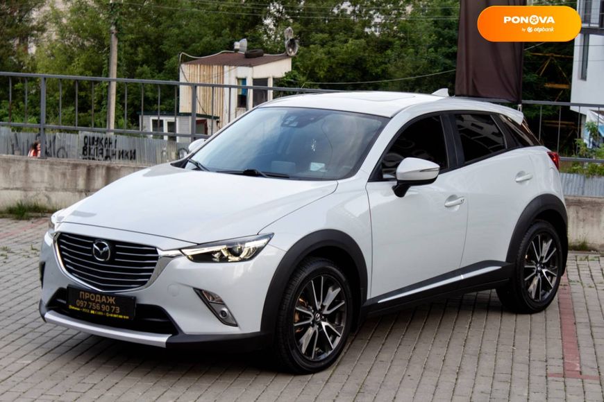 Mazda CX-3, 2016, Бензин, 2 л., 140 тис. км, Позашляховик / Кросовер, Білий, Львів 108429 фото