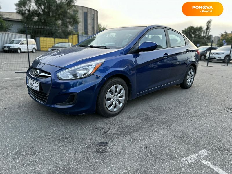 Hyundai Accent, 2016, Бензин, 1.6 л., 114 тис. км, Седан, Синій, Київ 99617 фото