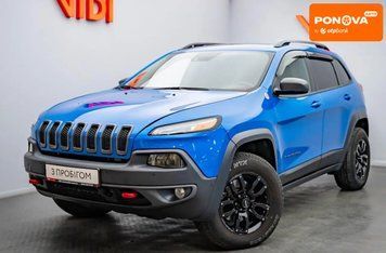 Jeep Cherokee, 2017 р., Газ пропан-бутан / Бензин, 104 тис. км, Позашляховик / Кросовер, Синій, Київ AT-10421700 фото