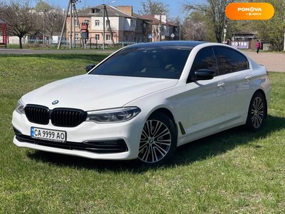 BMW 5 Series, 2019, Бензин, 2 л., 87 тис. км, Седан, Білий, Черкаси 44320 фото