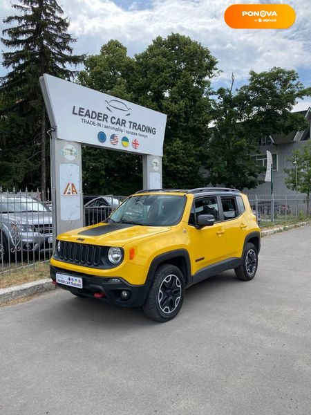 Jeep Renegade, 2015, Бензин, 2.36 л., 145 тис. км, Позашляховик / Кросовер, Жовтий, Харків 102991 фото