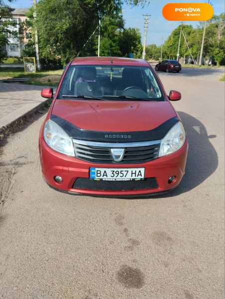 Dacia Sandero, 2008, Бензин, 1.6 л., 222 тис. км, Хетчбек, Червоний, Новгородка Cars-Pr-60840 фото