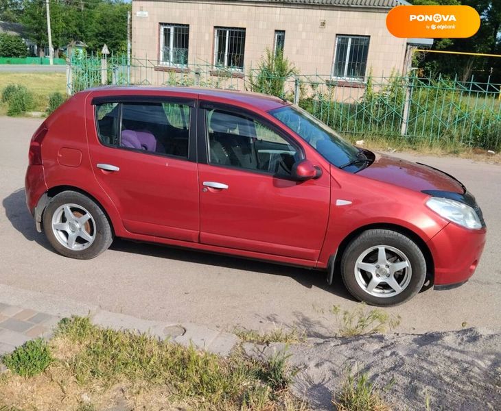 Dacia Sandero, 2008, Бензин, 1.6 л., 222 тис. км, Хетчбек, Червоний, Новгородка Cars-Pr-60840 фото