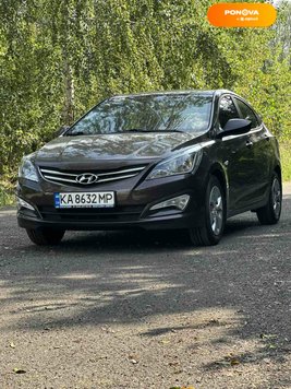 Hyundai Solaris, 2015, Бензин, 1.59 л., 108 тис. км, Седан, Коричневий, Київ Cars-Pr-155687 фото