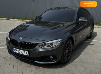 BMW 4 Series Gran Coupe, 2015, Бензин, 3 л., 104 тыс. км, Купе, Серый, Житомир Cars-Pr-62689 фото