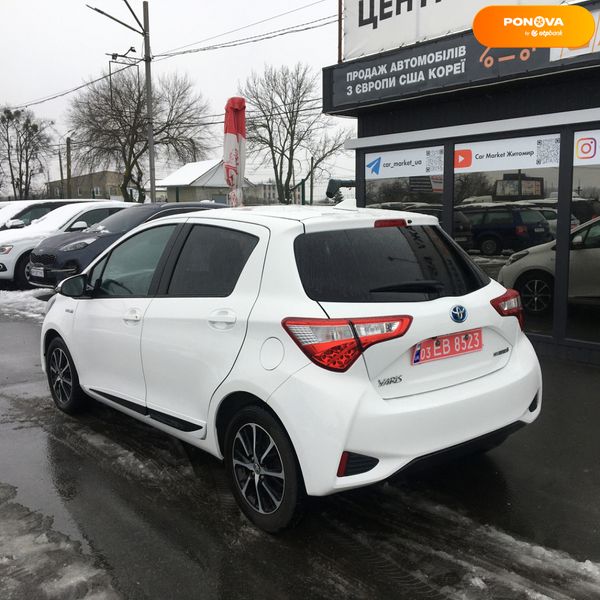 Toyota Yaris, 2019, Гибрид, 1.5 л., 68 тыс. км, Хетчбек, Белый, Житомир 18440 фото