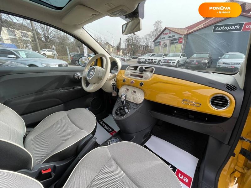 Fiat 500, 2014, Бензин, 1.3 л., 38 тис. км, Хетчбек, Жовтий, Вінниця 32084 фото