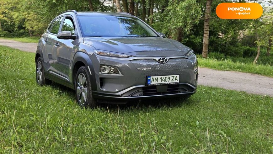 Hyundai Kona, 2020, Електро, 47 тис. км, Позашляховик / Кросовер, Сірий, Київ Cars-Pr-65318 фото