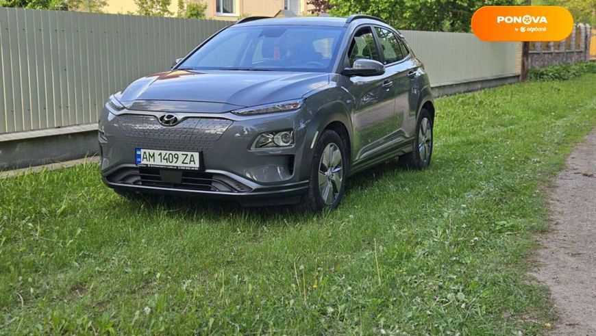 Hyundai Kona, 2020, Електро, 47 тис. км, Позашляховик / Кросовер, Сірий, Київ Cars-Pr-65318 фото