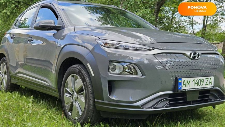 Hyundai Kona, 2020, Електро, 47 тис. км, Позашляховик / Кросовер, Сірий, Київ Cars-Pr-65318 фото