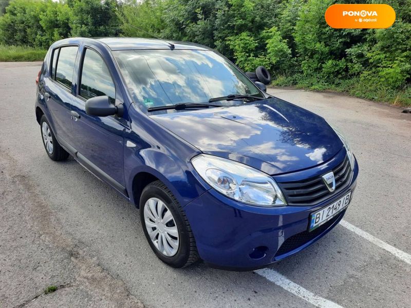 Dacia Sandero, 2008, Бензин, 1.4 л., 194 тыс. км, Хетчбек, Синий, Полтава Cars-Pr-63224 фото