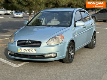 Hyundai Accent, 2008, Газ пропан-бутан / Бензин, 1.4 л., 196 тис. км, Седан, Синій, Одеса Cars-Pr-277605 фото