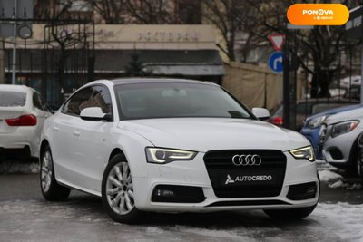 Audi A5 Sportback, 2014, Бензин, 1.8 л., 150 тис. км, Ліфтбек, Білий, Київ 12072 фото