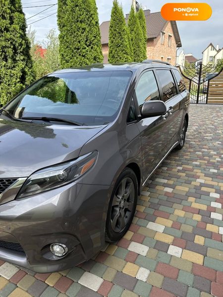 Toyota Sienna, 2015, Газ пропан-бутан / Бензин, 3.46 л., 150 тис. км, Мінівен, Сірий, Львів Cars-Pr-59569 фото