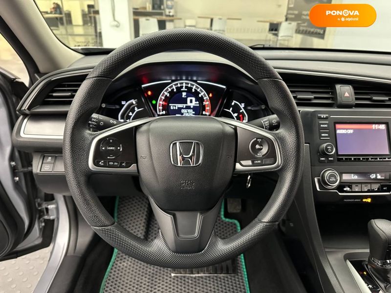 Honda Civic, 2017, Бензин, 2 л., 56 тис. км, Седан, Сірий, Київ 10789 фото