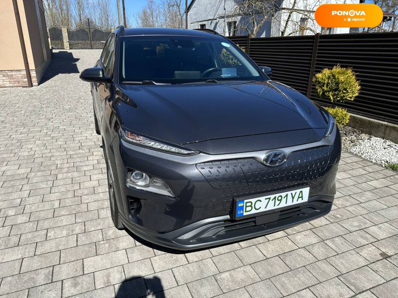 Hyundai Kona, 2020, Електро, 122 тис. км, Позашляховик / Кросовер, Сірий, Мостиська Cars-Pr-66857 фото