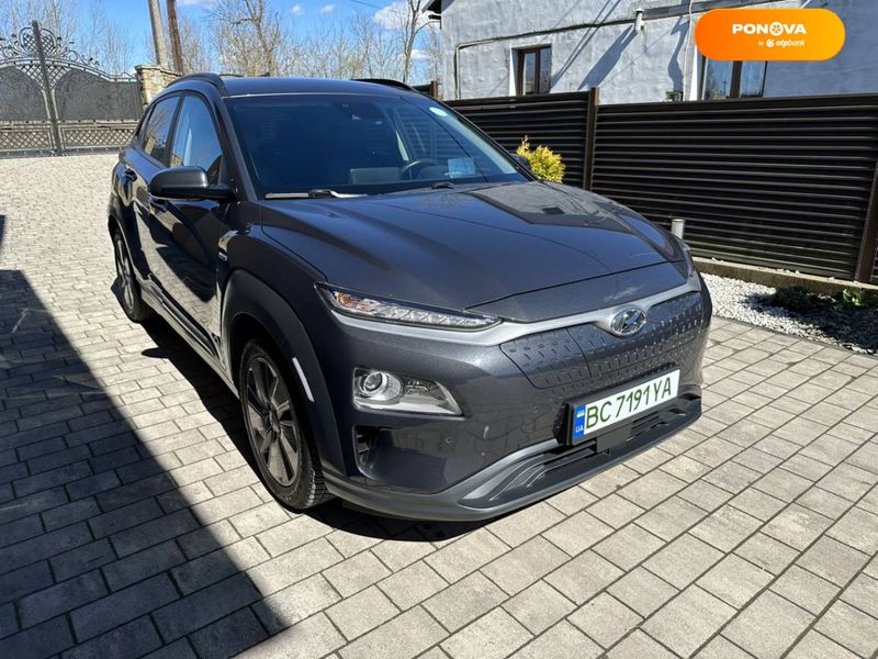 Hyundai Kona, 2020, Електро, 122 тис. км, Позашляховик / Кросовер, Сірий, Мостиська Cars-Pr-66857 фото