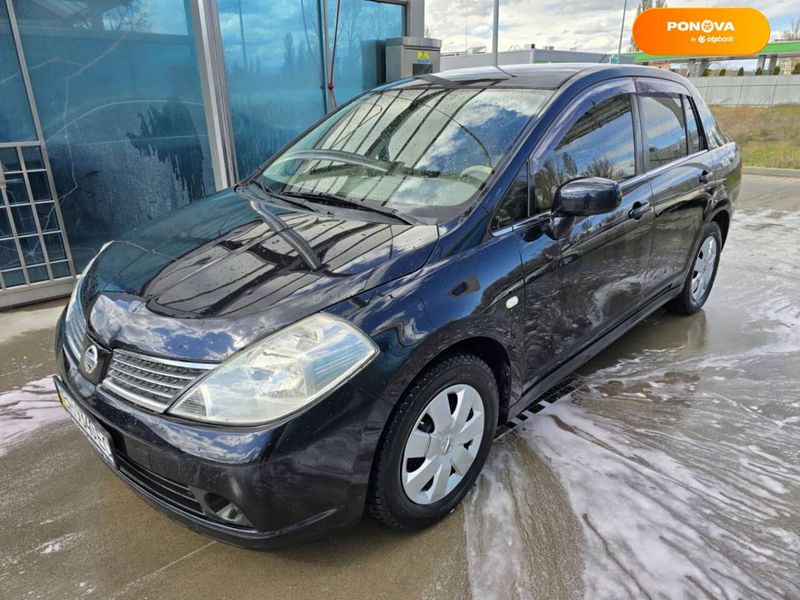 Nissan TIIDA, 2007, Бензин, 1.6 л., 225 тис. км, Седан, Чорний, Одеса Cars-Pr-65320 фото