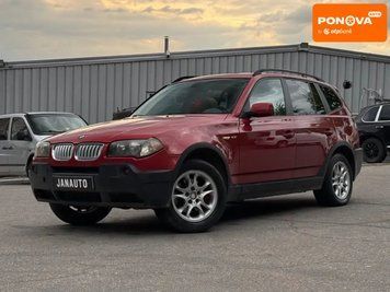 BMW X3, 2004 г., Газ пропан-бутан / Бензин, 243 тыс. км, Седан, Красный, Харьков AT-10417391 фото