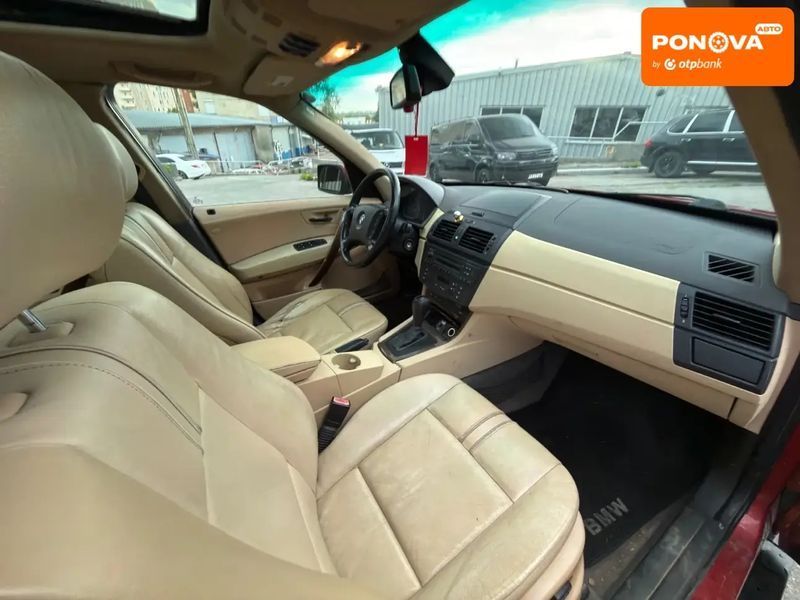 BMW X3, 2004 г., Газ пропан-бутан / Бензин, 243 тыс. км, Седан, Красный, Харьков AT-10417391 фото