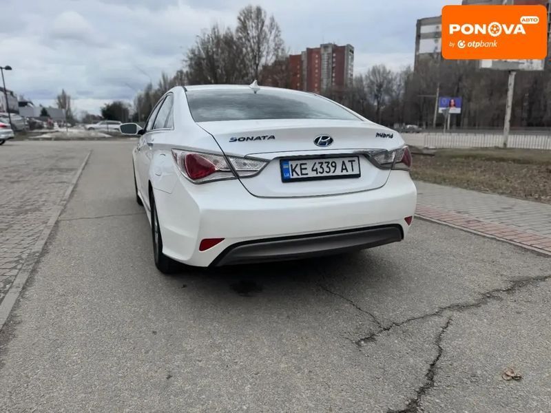 Hyundai Sonata, 2014 г., Гібрид (MHEV), 112 тыс. км, Седан, Белый, Днепр (Днепропетровск) AT-10418051 фото