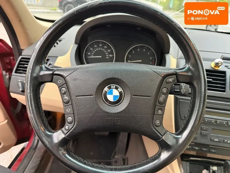 BMW X3, 2004 г., Газ пропан-бутан / Бензин, 243 тыс. км, Седан, Красный, Харьков AT-10417391 фото