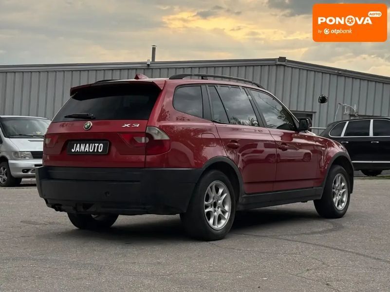 BMW X3, 2004 г., Газ пропан-бутан / Бензин, 243 тыс. км, Седан, Красный, Харьков AT-10417391 фото