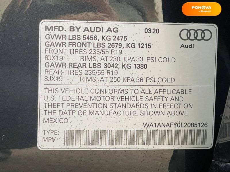 Audi Q5, 2020, Бензин, 1.98 л., 48 тыс. км, Внедорожник / Кроссовер, Серый, Киев 42318 фото