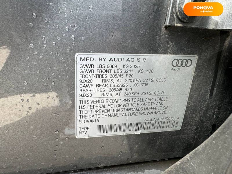 Audi Q7, 2018, Бензин, 3 л., 184 тис. км, Позашляховик / Кросовер, Сірий, Луцьк 33034 фото