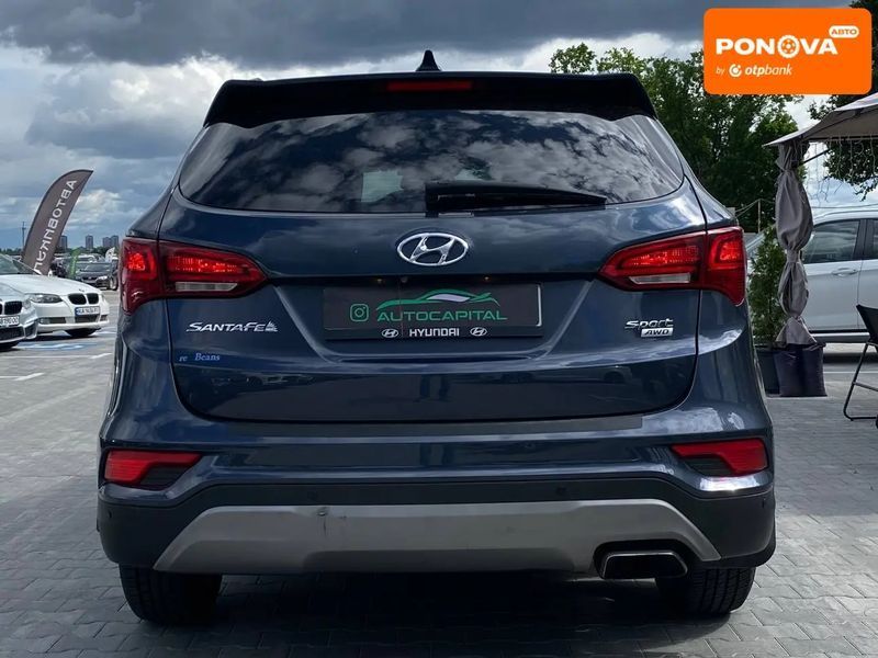 Hyundai Santa FE, 2016 р., Бензин, 96 тис. км, Позашляховик / Кросовер, Синій, Київ AT-10419104 фото