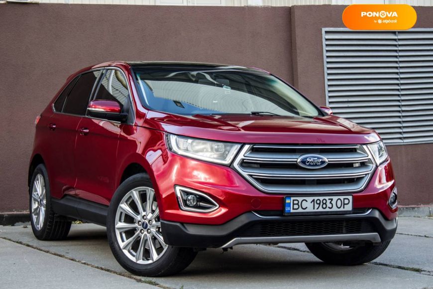 Ford Edge, 2017, Газ пропан-бутан / Бензин, 3.5 л., 110 тис. км, Позашляховик / Кросовер, Червоний, Львів 15157 фото