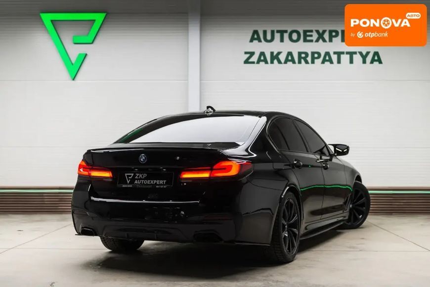 BMW 5 Series, 2018 р., Гібрид (HEV), 138 тис. км, Седан, Чорний, Мукачево AT-10410146 фото