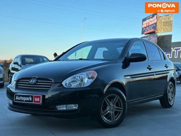 Hyundai Accent, 2008, Бензин, 1.4 л., 312 тис. км, Седан, Чорний, Львів 280373 фото