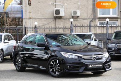 Honda Civic, 2017, Бензин, 1.5 л., 146 тис. км, Седан, Чорний, Київ 33403 фото