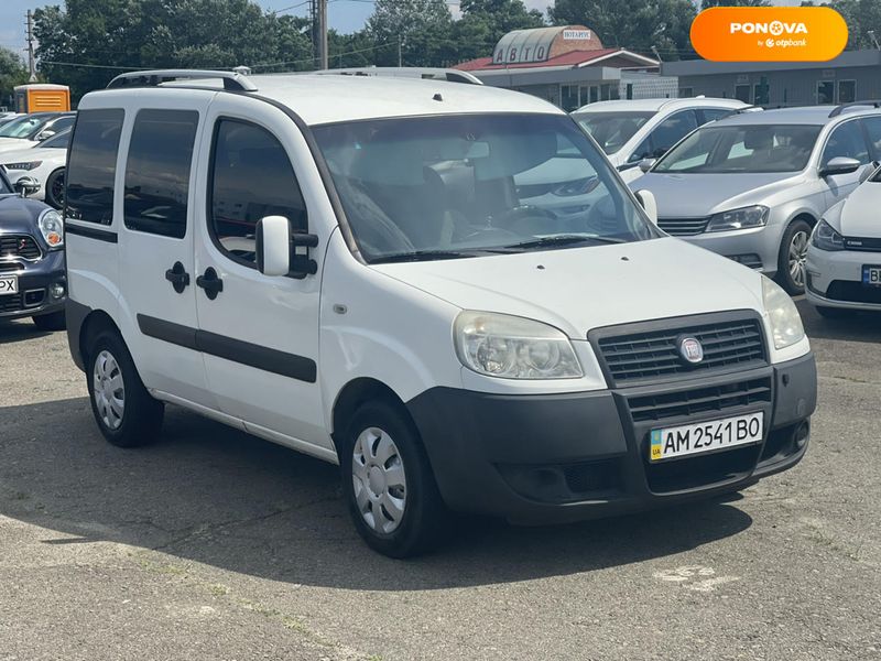 Fiat Doblo, 2007, Газ пропан-бутан / Бензин, 1.6 л., 135 тыс. км, Минивен, Белый, Киев Cars-Pr-59855 фото