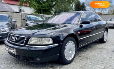 Audi A8, 2001, Газ пропан-бутан / Бензин, 3.7 л., 398 тыс. км, Седан, Чорный, Одесса 7830 фото