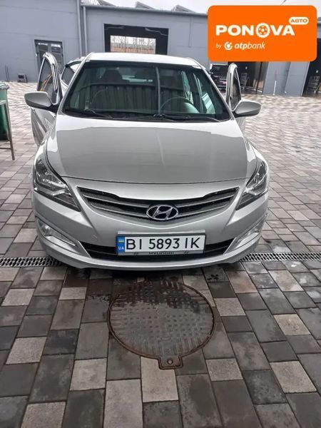 Hyundai Accent, 2016 г., Газ пропан-бутан / Бензин, 135 тыс. км, Седан, Серый, Полтава AT-10405219 фото