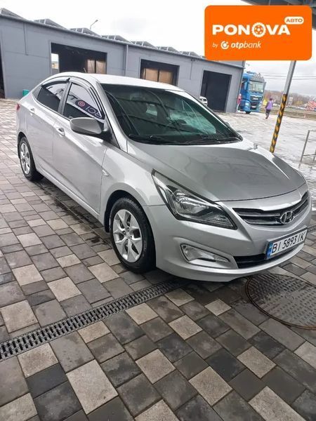 Hyundai Accent, 2016 г., Газ пропан-бутан / Бензин, 135 тыс. км, Седан, Серый, Полтава AT-10405219 фото
