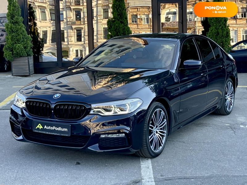 BMW 5 Series, 2016, Бензин, 3 л., 123 тис. км, Седан, Синій, Київ 110934 фото