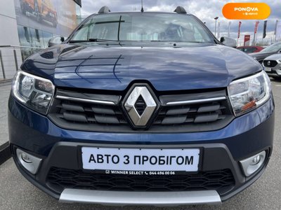 Renault Sandero, 2019, Бензин, 0.9 л., 64 тыс. км, Хетчбек, Синий, Киев 33297 фото