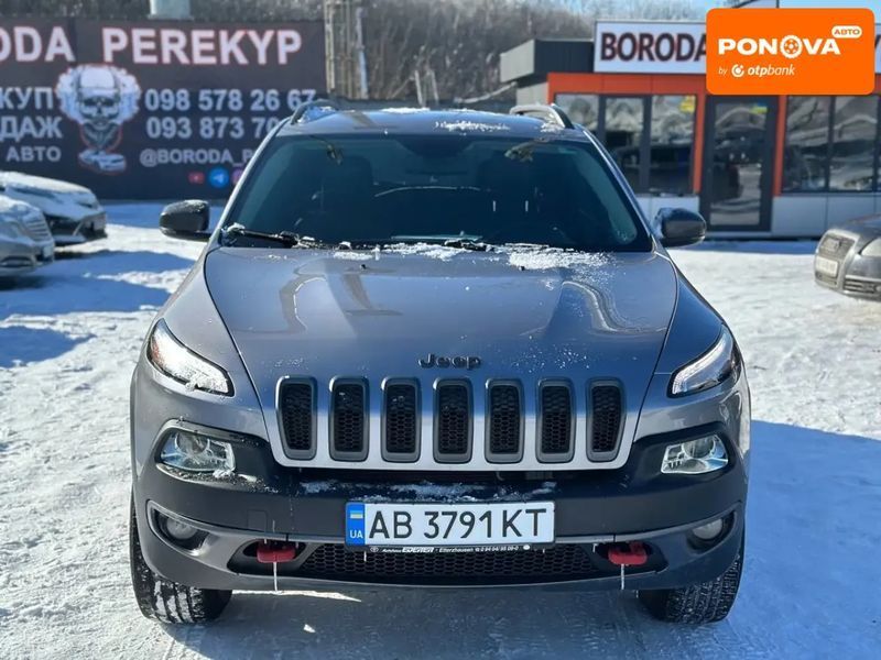 Jeep Cherokee, 2018 р., Бензин, 140 тис. км, Позашляховик / Кросовер, Сірий, Вінниця AT-10408832 фото