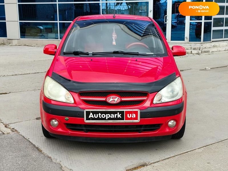 Hyundai Getz, 2007, Газ пропан-бутан / Бензин, 1.4 л., 182 тыс. км, Хетчбек, Красный, Харьков 111097 фото