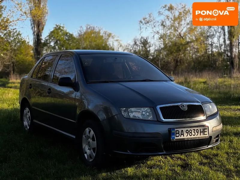 Skoda Fabia, 2004 р., Бензин, 204 тис. км, Седан, Сірий, Кропивницький (Кіровоград) AT-10418531 фото