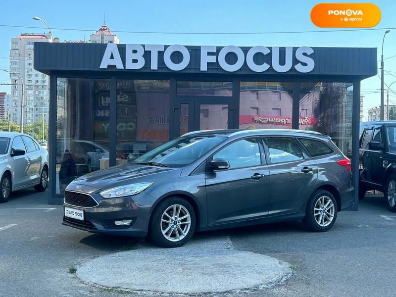 Ford Focus, 2016, Бензин, 1 л., 124 тис. км, Універсал, Сірий, Київ 110399 фото