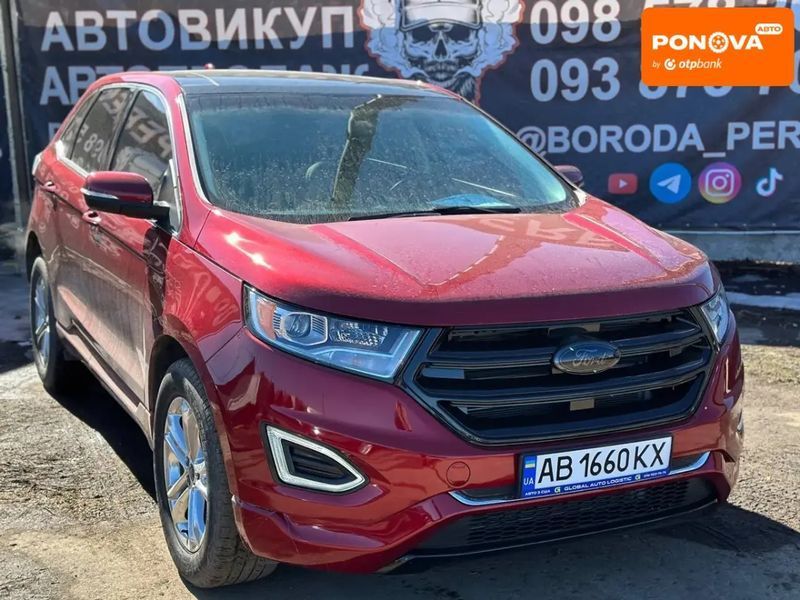 Ford Edge, 2017 г., Бензин, 117 тыс. км, Внедорожник / Кроссовер, Красный, Винница AT-10412376 фото